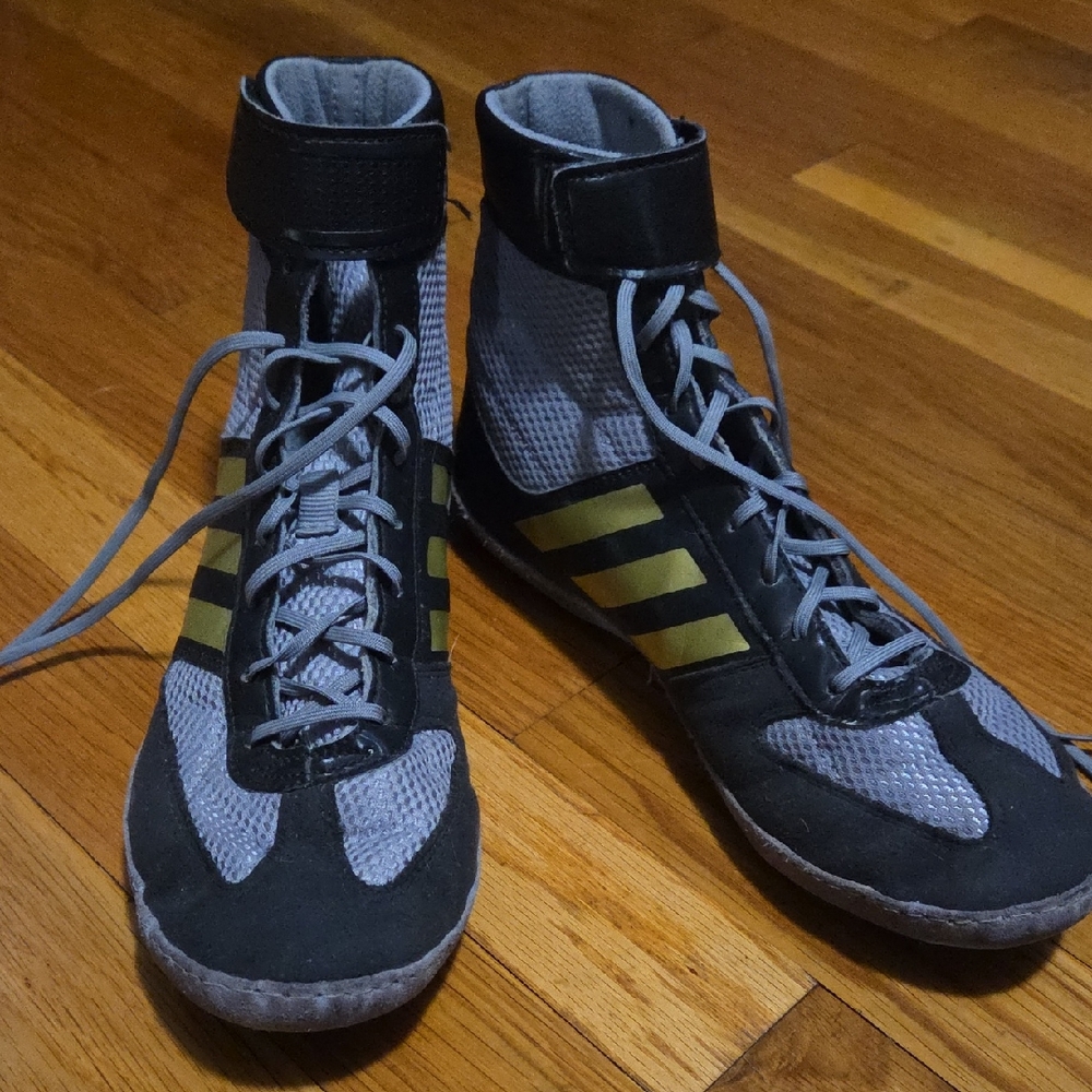 Adidas Men's Black and Gold Athletic Shoes